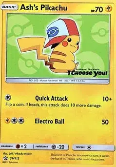 Ash's Pikachu SM Black Star Promos