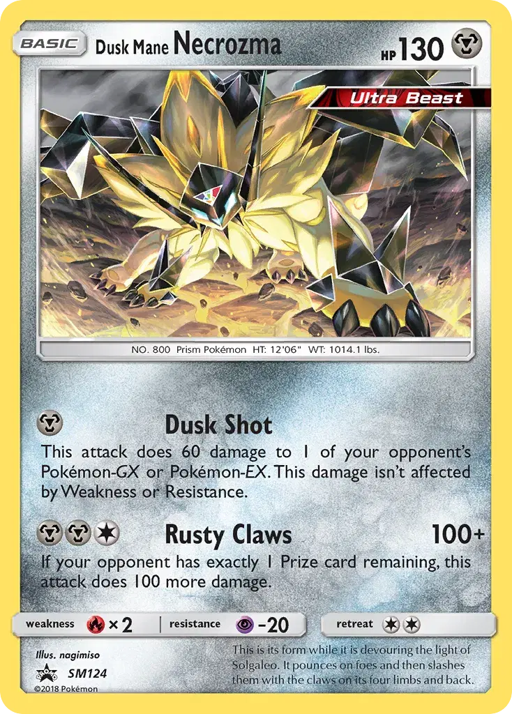 Dusk Mane Necrozma SM Black Star Promos SM124