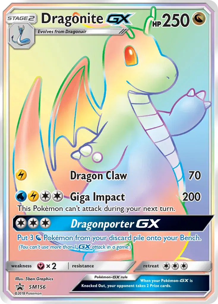Dragonite-GX SM Black Star Promos SM156