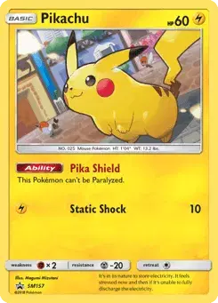 Pikachu SM Black Star Promos