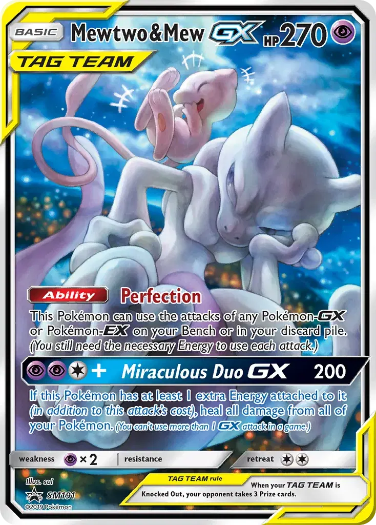 Mewtwo & Mew-GX SM Black Star Promos SM191