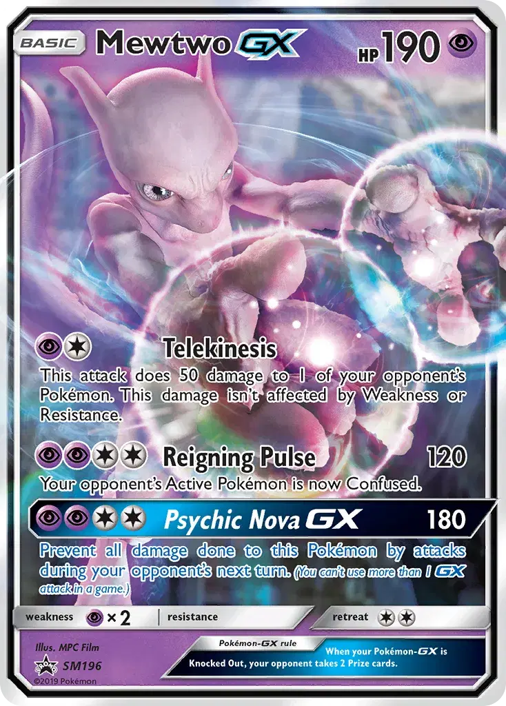 Mewtwo-GX SM Black Star Promos SM196