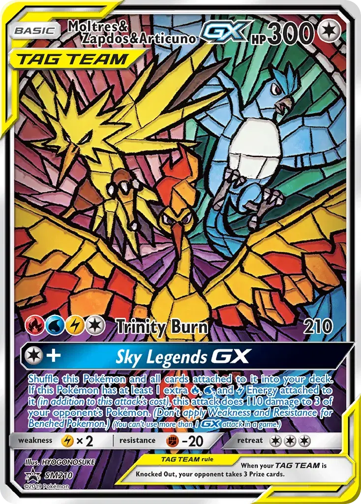 Moltres & Zapdos & Articuno-GX SM Black Star Promos SM210