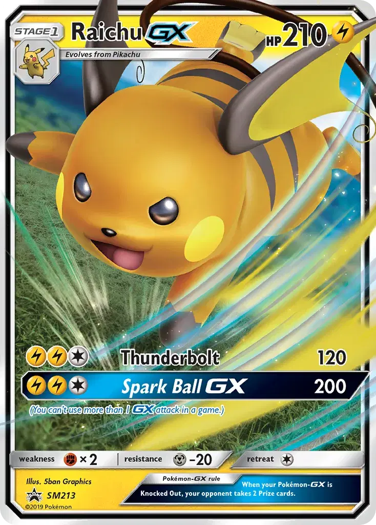 Raichu-GX SM Black Star Promos SM213