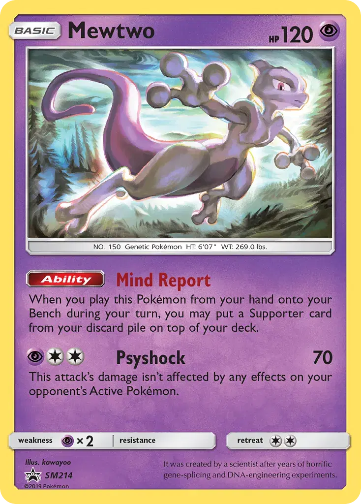Mewtwo SM Black Star Promos SM214