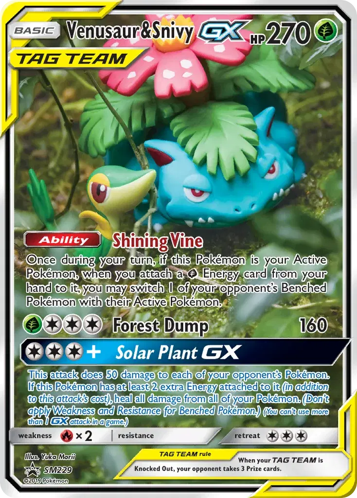 Venusaur & Snivy-GX SM Black Star Promos SM229