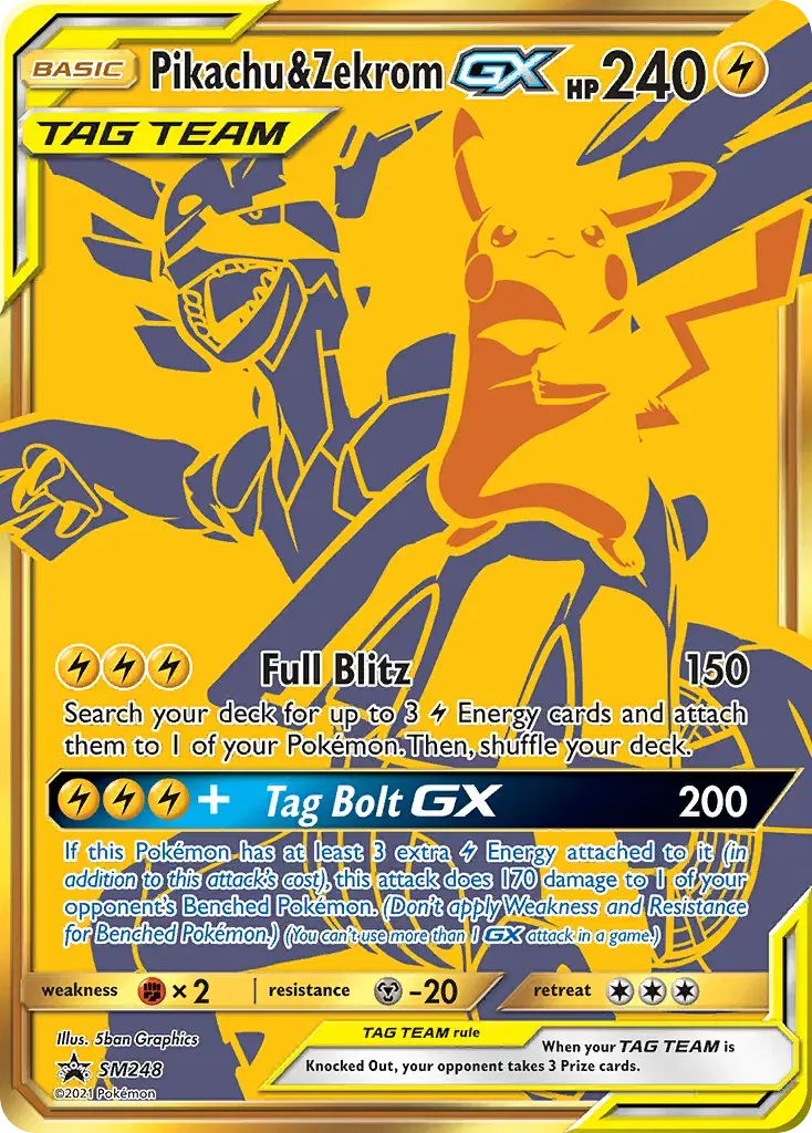 Pikachu & Zekrom-GX SM Black Star Promos SM248