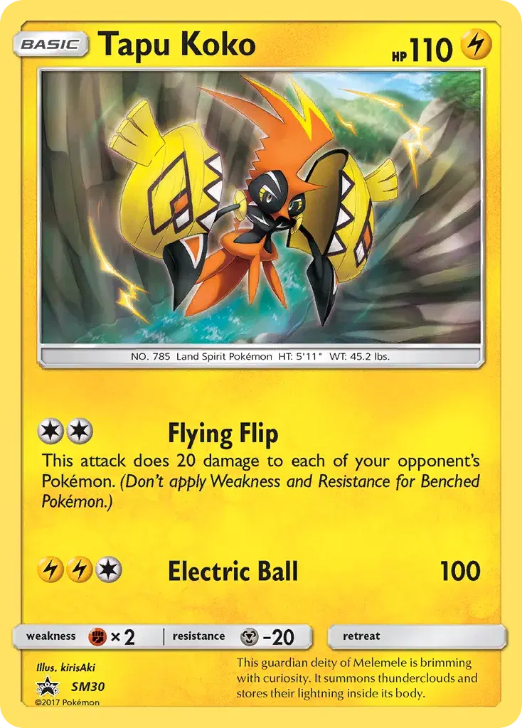 Tapu Koko SM Black Star Promos SM30