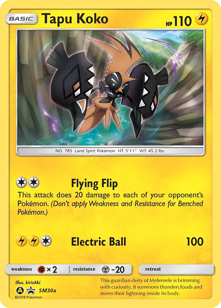 Tapu Koko SM Black Star Promos SM30a