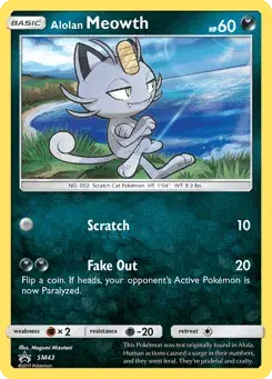 Alolan Meowth SM Black Star Promos