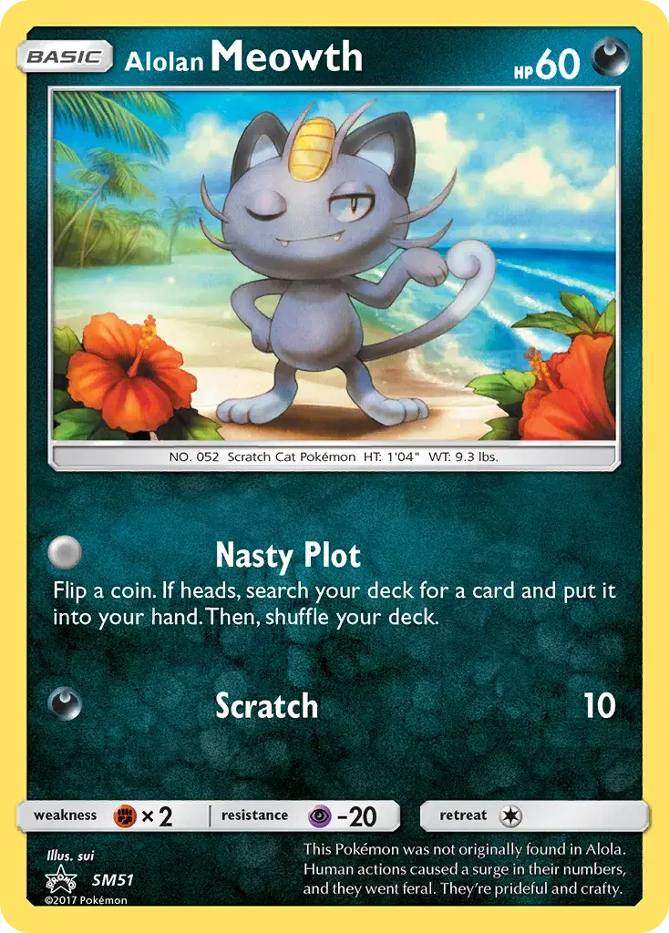 Alolan Meowth SM Black Star Promos SM51