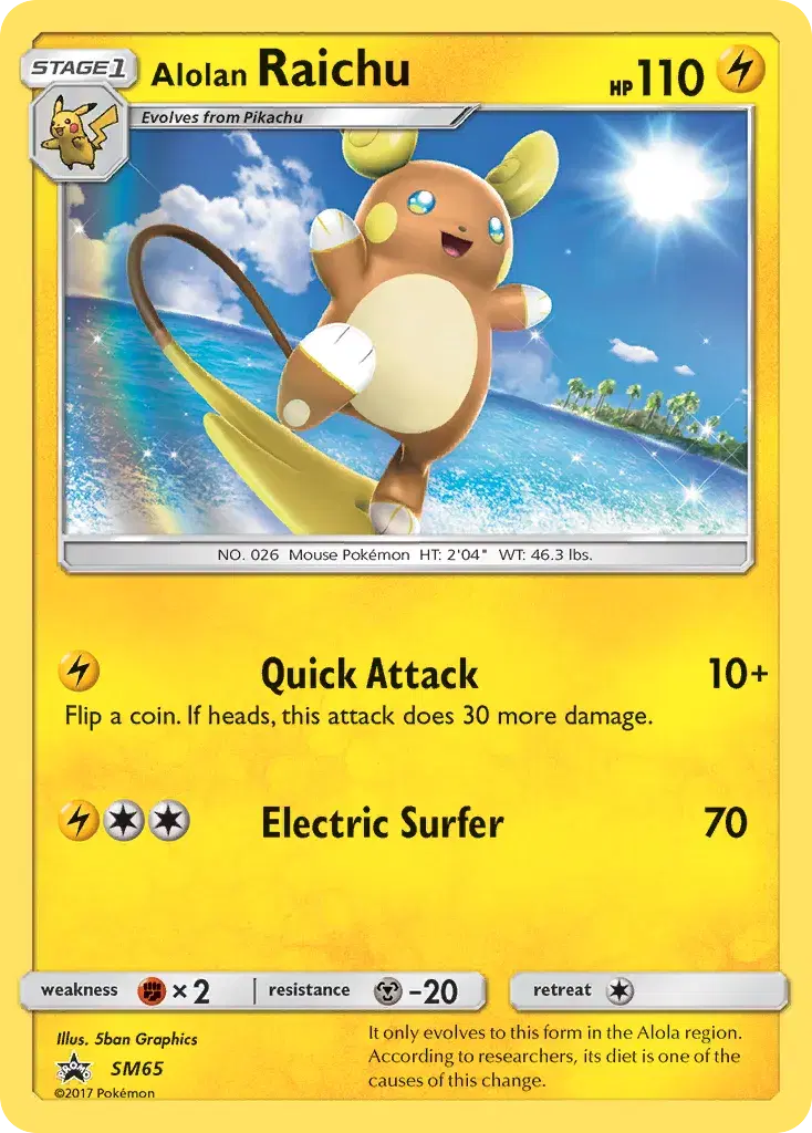 Alolan Raichu SM Black Star Promos SM65