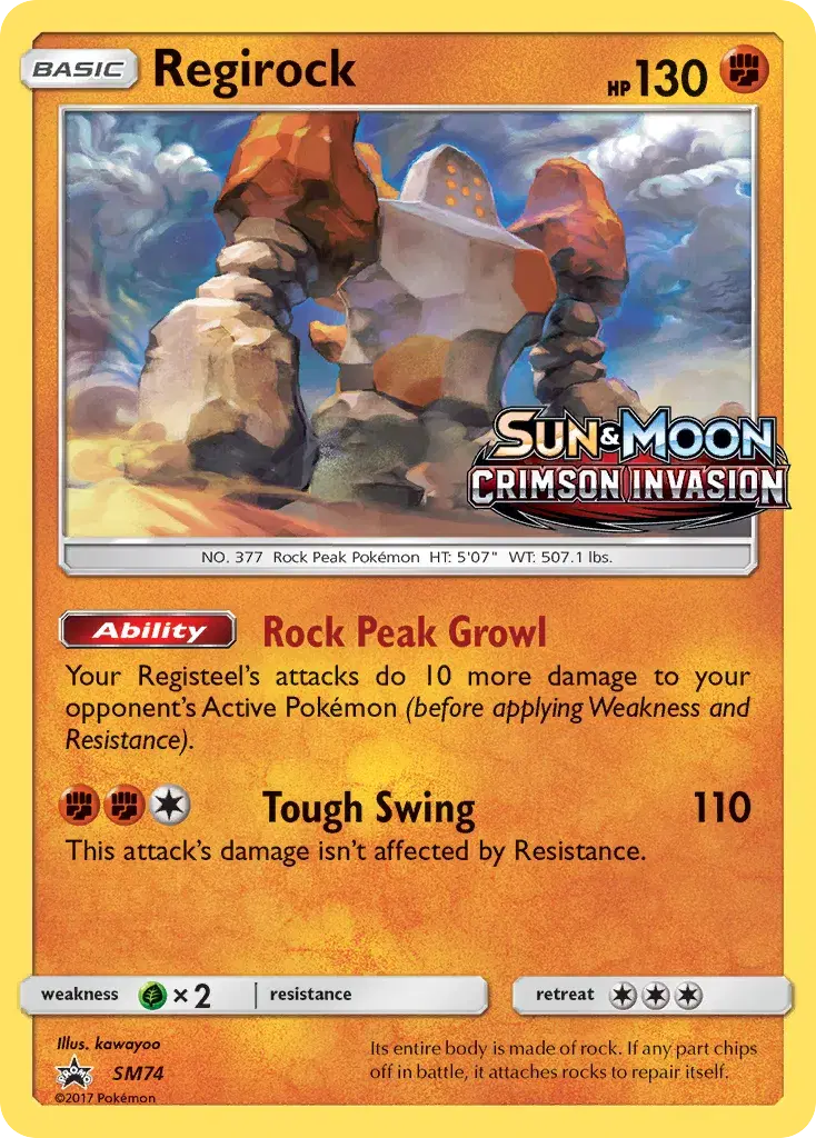 Regirock SM Black Star Promos SM74