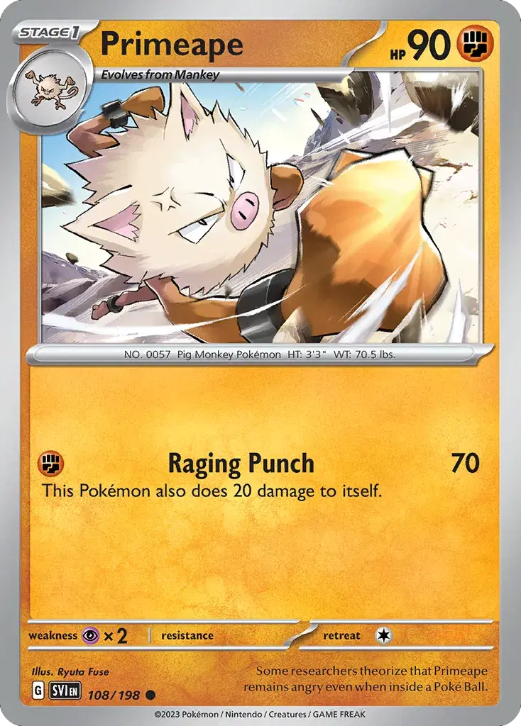Primeape Scarlet & Violet 108