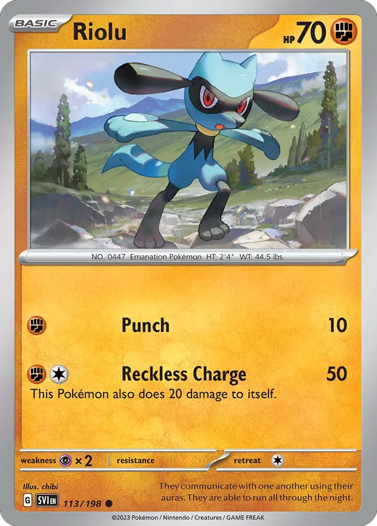 Riolu Scarlet & Violet 113