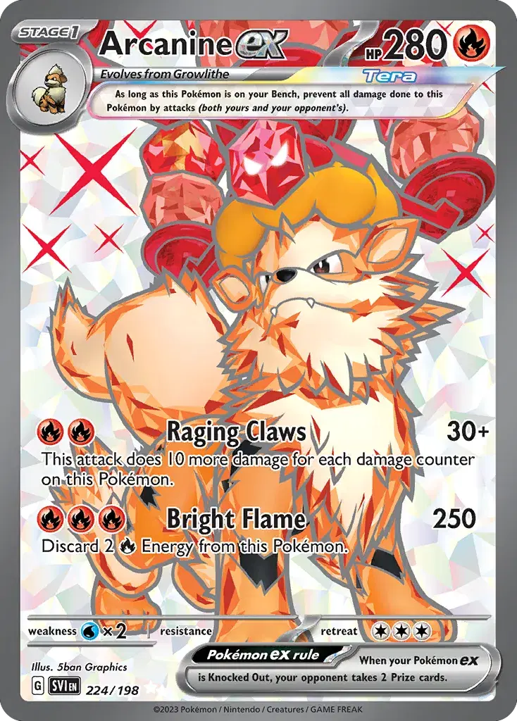 Arcanine ex Scarlet & Violet 224