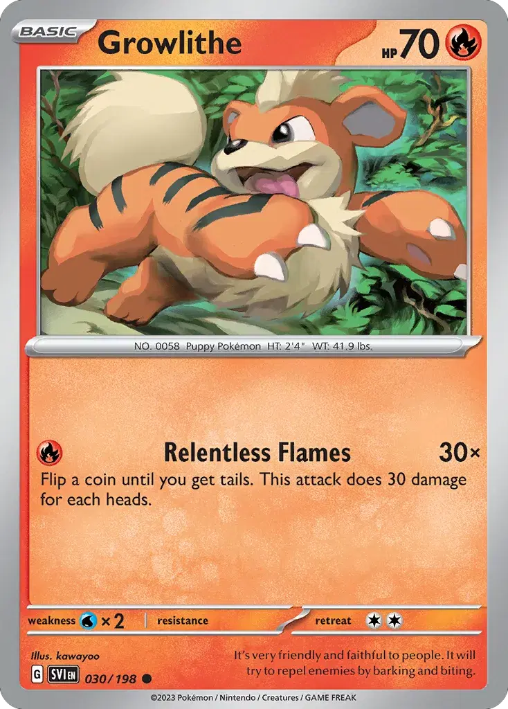 Growlithe Scarlet & Violet 30