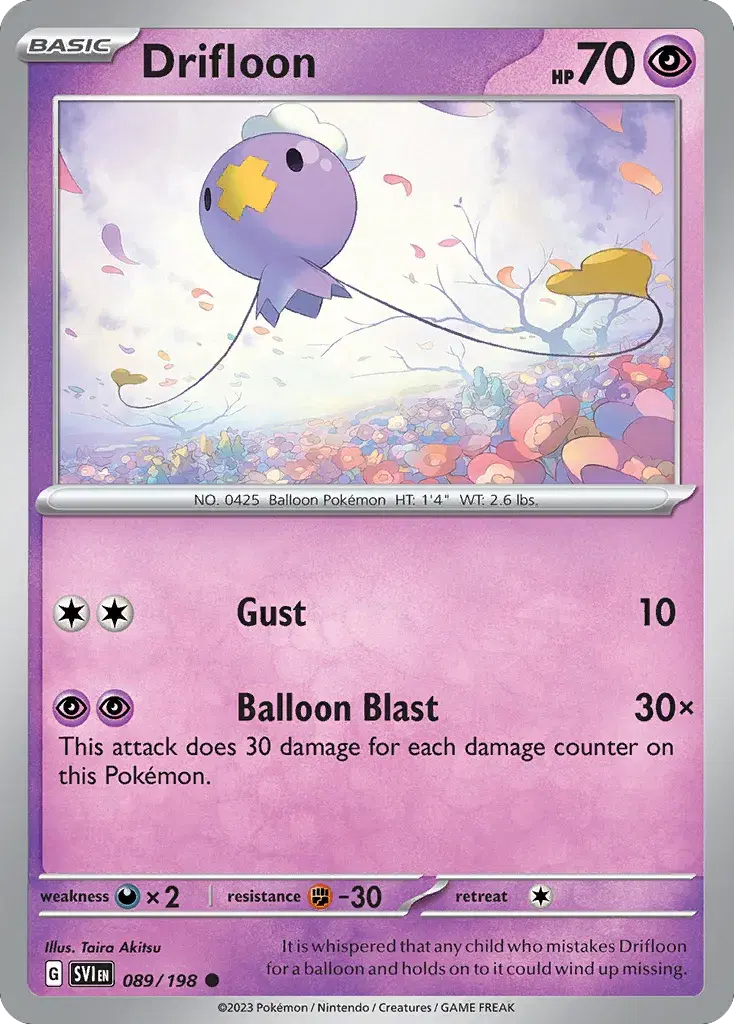 Drifloon Scarlet & Violet 89