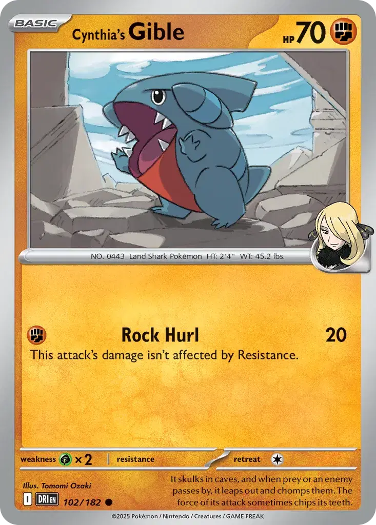 Cynthia's Gible Destined Rivals 102