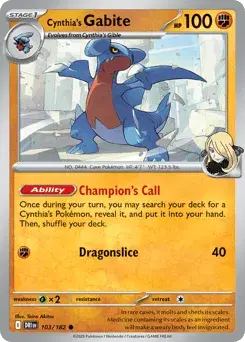 Cynthia's Gabite Destined Rivals