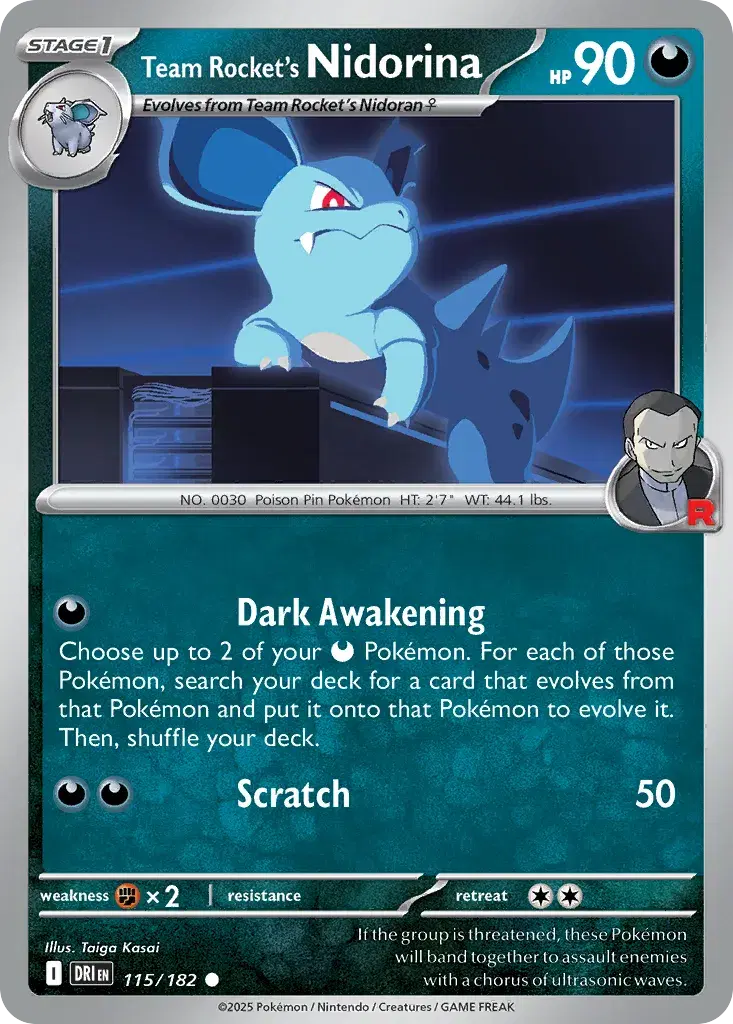 Team Rocket's Nidorina Destined Rivals 115