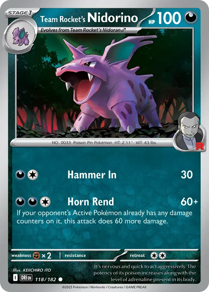 Team Rocket's Nidorino Destined Rivals 118