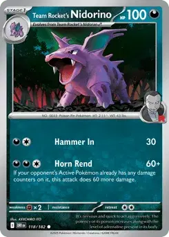 Team Rocket's Nidorino Destined Rivals