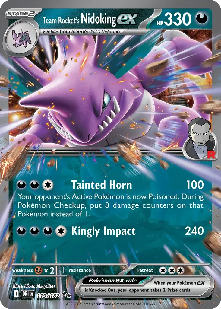 Team Rocket's Nidoking ex Destined Rivals 119