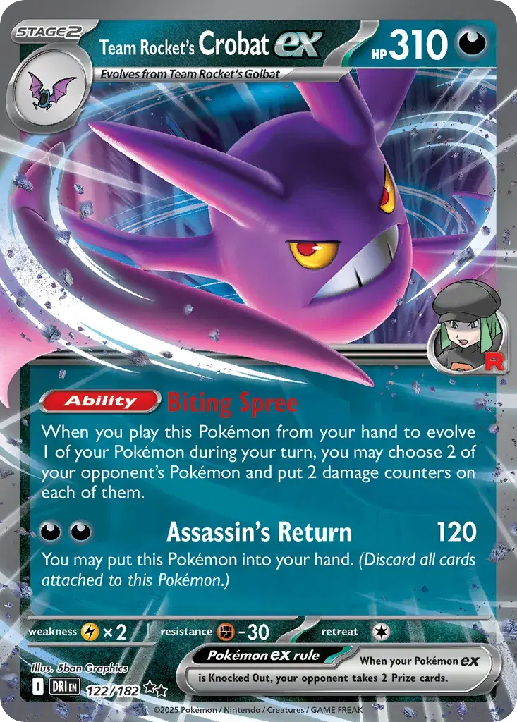 Team Rocket's Crobat ex Destined Rivals 122