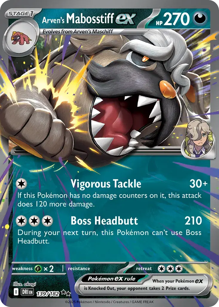 Arven's Mabosstiff ex Destined Rivals 139