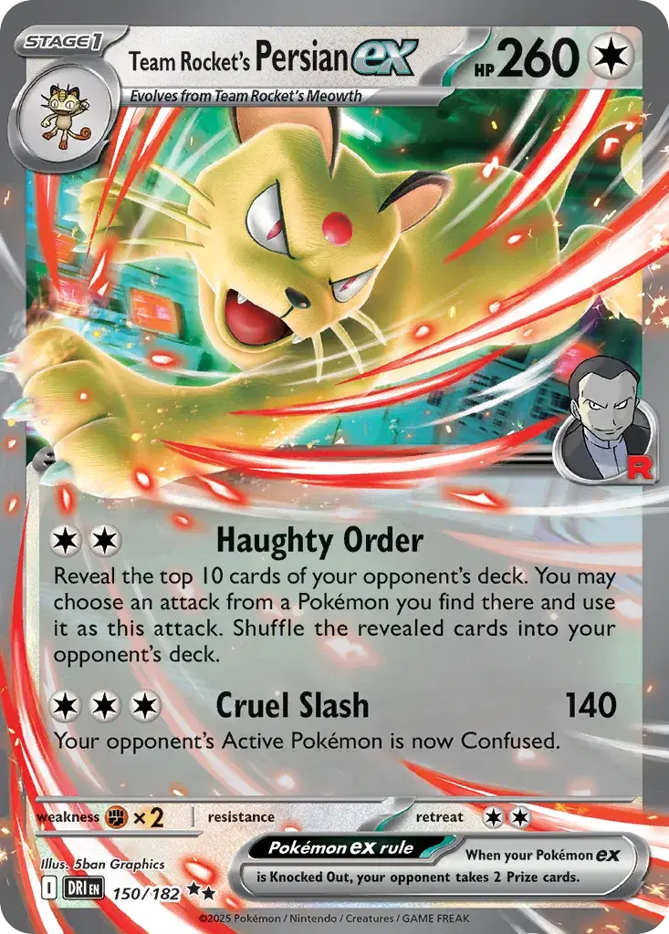 Team Rocket's Persian ex Destined Rivals 150