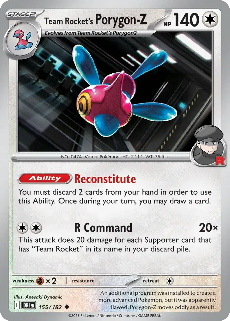 Team Rocket's Porygon-Z Destined Rivals 155