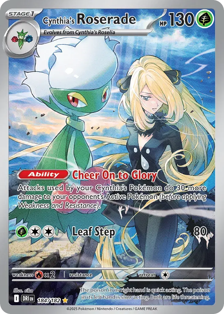 Cynthia's Roserade Destined Rivals 184