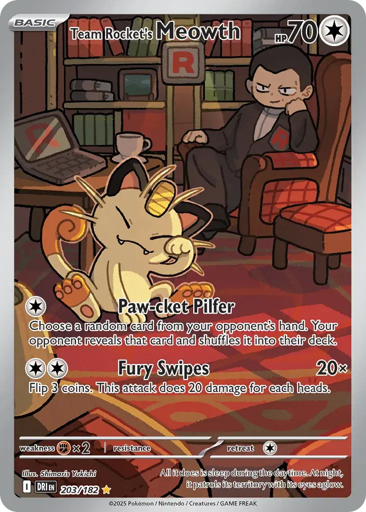 Team Rocket's Meowth Destined Rivals 203