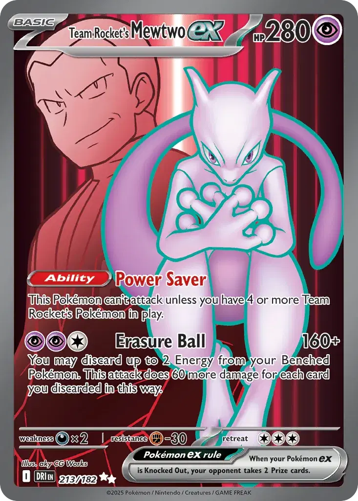 Team Rocket's Mewtwo ex Destined Rivals 213