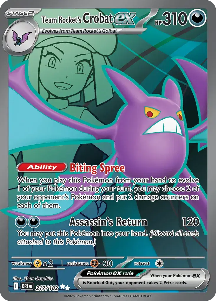 Team Rocket's Crobat ex Destined Rivals 217
