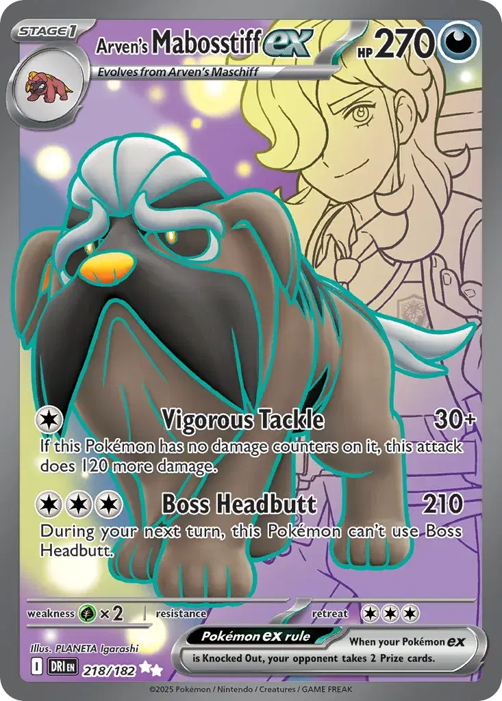 Arven's Mabosstiff ex Destined Rivals 218