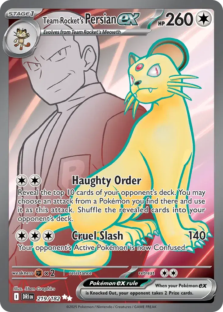 Team Rocket's Persian ex Destined Rivals 219