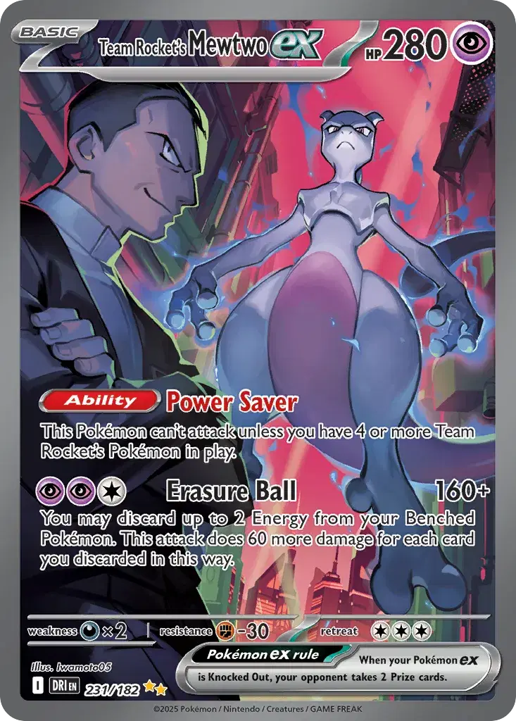 Team Rocket's Mewtwo ex Destined Rivals 231