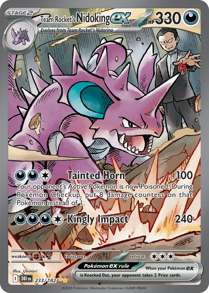 Team Rocket's Nidoking ex Destined Rivals 233