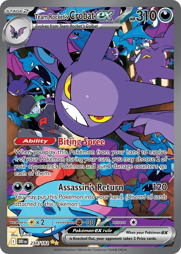 Team Rocket's Crobat ex Destined Rivals 234