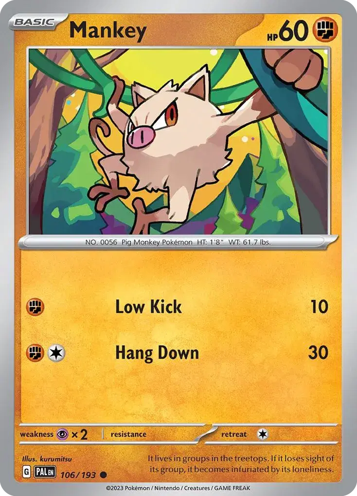Mankey Paldea Evolved 106