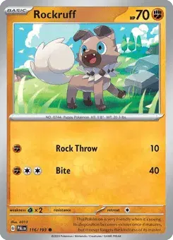 Rockruff Paldea Evolved
