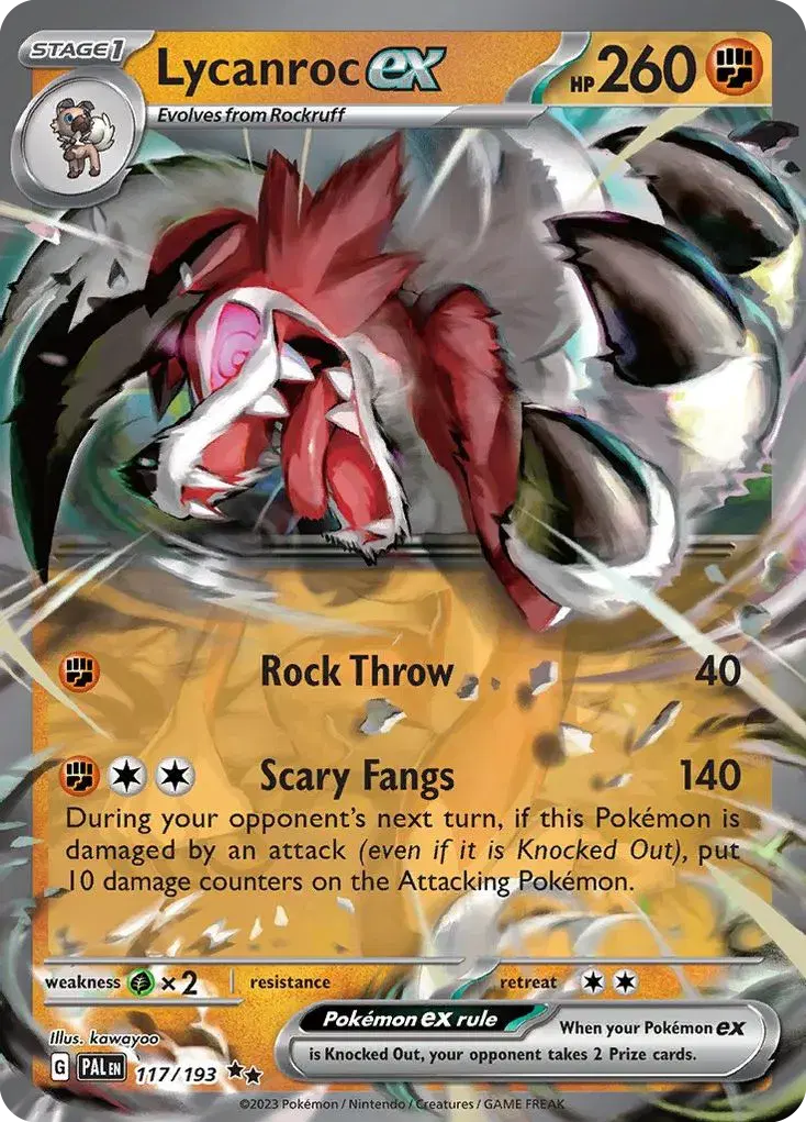 Lycanroc ex Paldea Evolved 117