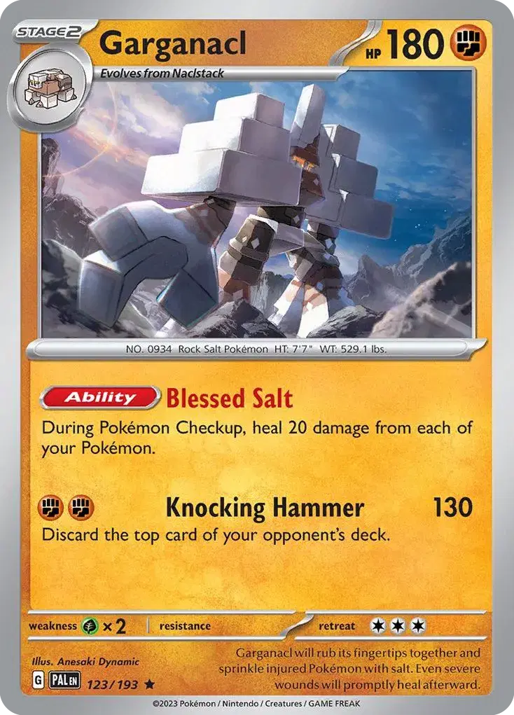 Garganacl Paldea Evolved 123