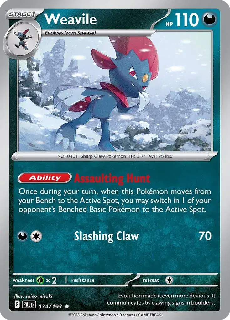 Weavile Paldea Evolved 134