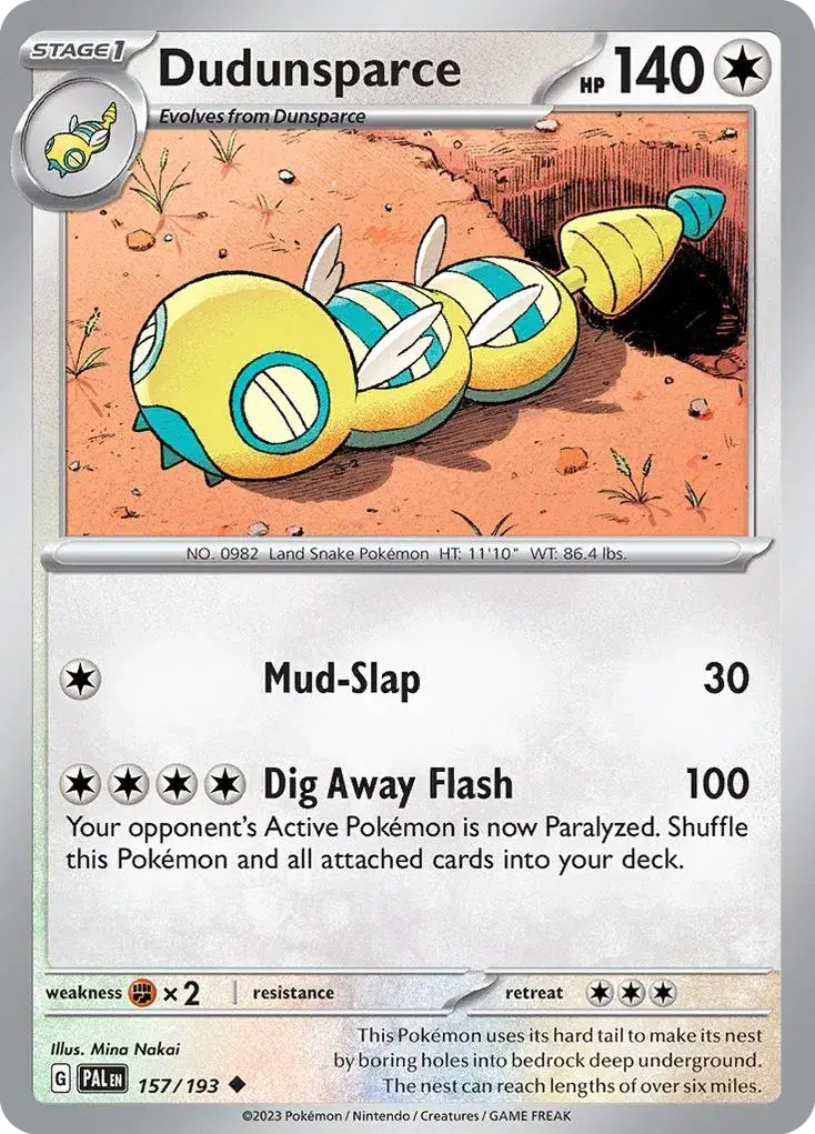 Dudunsparce Paldea Evolved 157