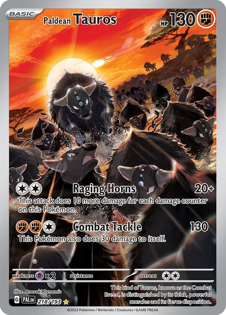 Paldean Tauros Paldea Evolved 218