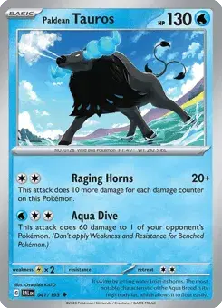 Paldean Tauros Paldea Evolved