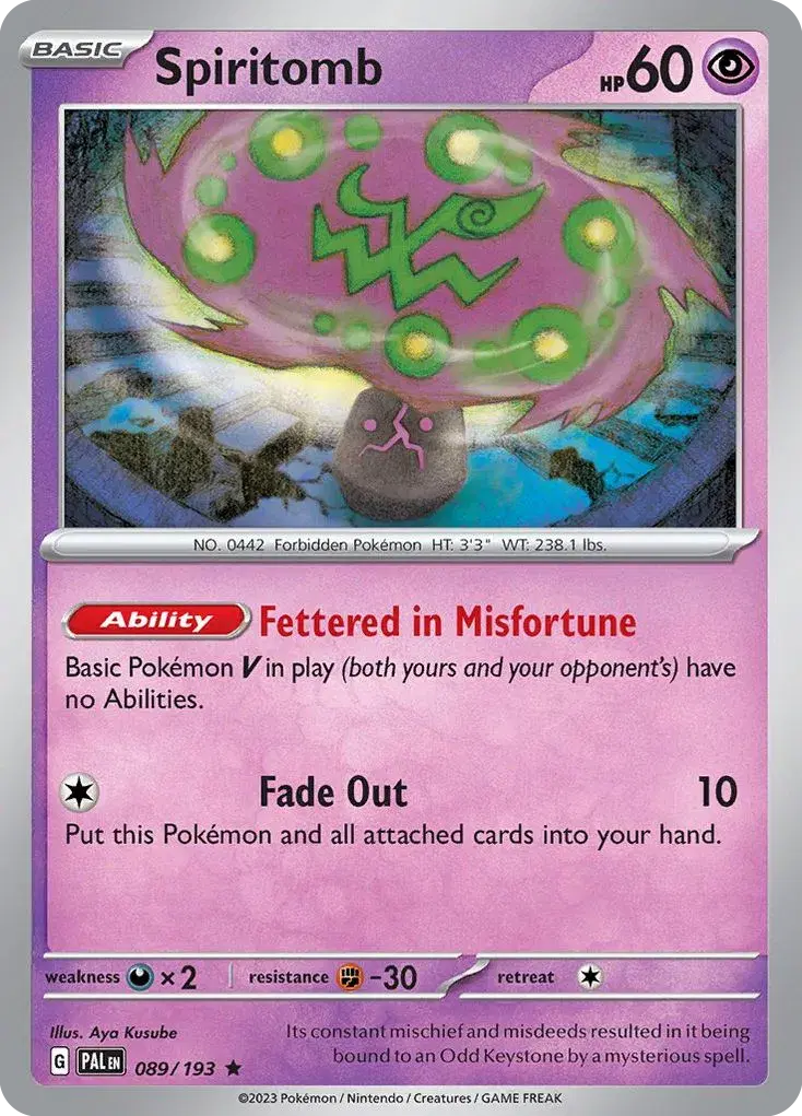 Spiritomb Paldea Evolved 89